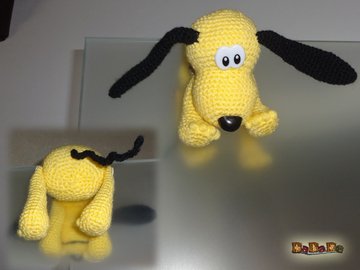 Türstopper, Klemmschutz Hund, gehäkelt von DaDaDe