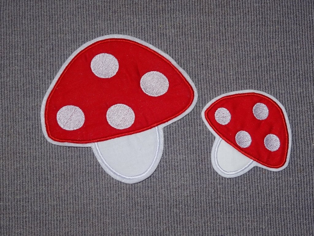 Fliegenpilz für Stoffapplis Stickdatei in je 3 Größen - Bild 2