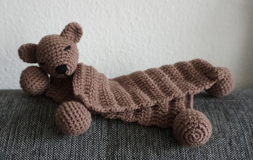 Häkelanleitung Schmusetuch Bär Balu