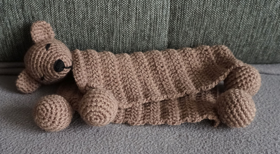 Häkelanleitung Schmusetuch Bär Balu