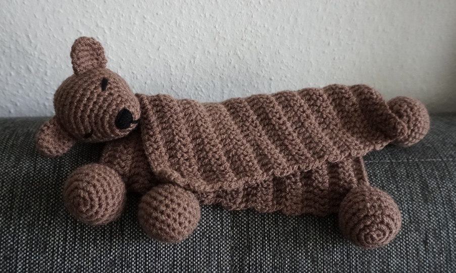 Häkelanleitung Schmusetuch Bär Balu