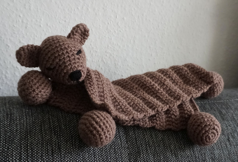 Häkelanleitung Schmusetuch Bär Balu