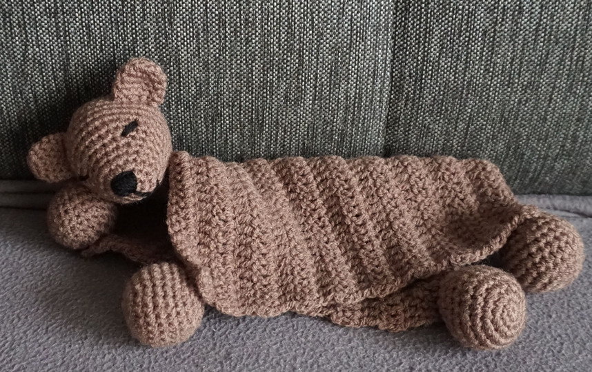 Häkelanleitung Schmusetuch Bär Balu