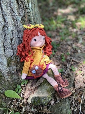 Puppe Lalin, Lalin´s Herbsttraum (Häkel- und Strickanleitung)