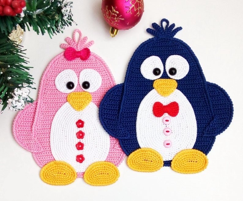 260DE Häkelanleitung Pinguin Topflappen - Hausdeko PDF Zabelina CP - Bild 7