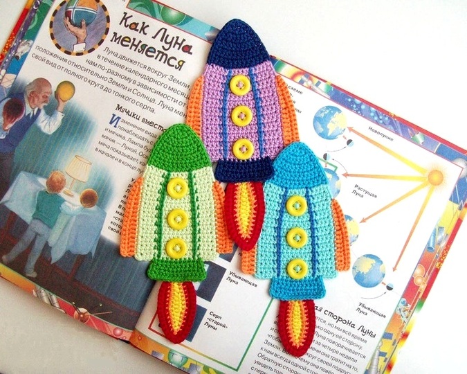 074DE Häkelanleitung Rakette Lesezeichen - Hausdeko PDF Zabelina CP