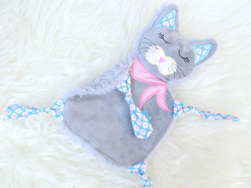 ITH Stickdatei Katze Kimba Schmusetuch 18x30cm