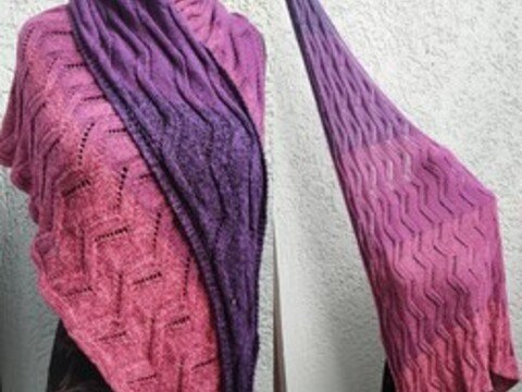 Strickanleitung asymetrisches Tuch "Zickizacki"