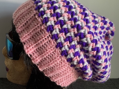 Crochet Beanie Scrap Hat easy beginner pattern, 3 sizes