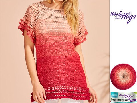 GEHÄKELTE TUNIKA IN ROT