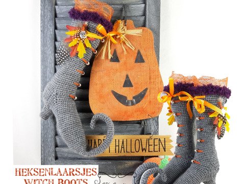 Hexenstiefel Häkelanleitung Halloween