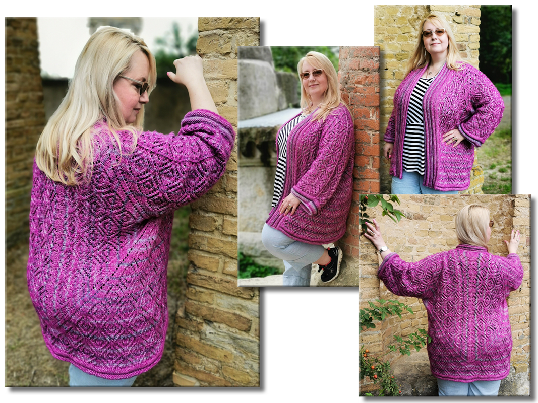 Strickanleitung Jacke // Cardigan // Hexagonjacke Heksagona