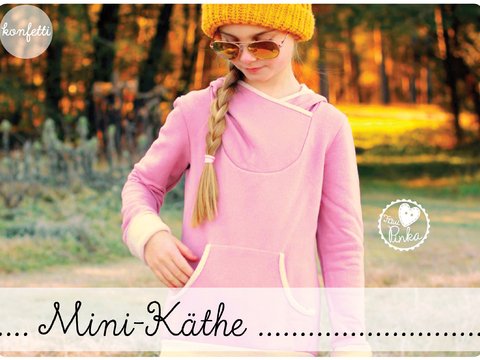 Mini-Käthe Schnittmuster Kinder Hoodie Pullover Gr.80-164