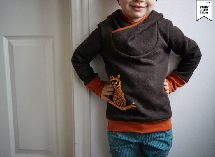 Mini-Käthe Schnittmuster Kinder Hoodie Pullover Gr.80-164