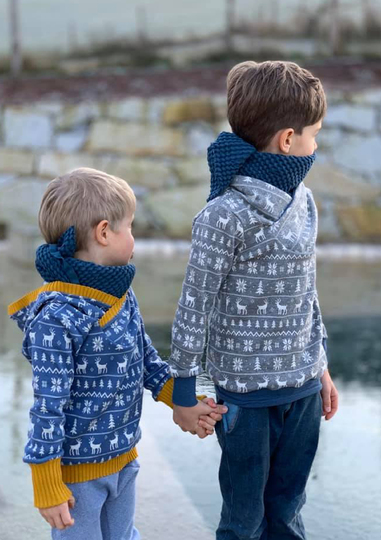 Mini-Käthe Schnittmuster Kinder Hoodie Pullover Gr.80-164