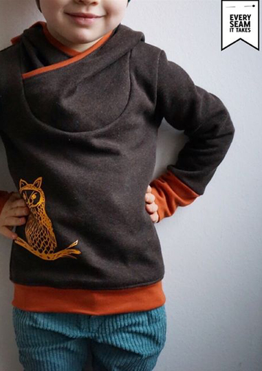 Mini-Käthe Schnittmuster Kinder Hoodie Pullover Gr.80-164