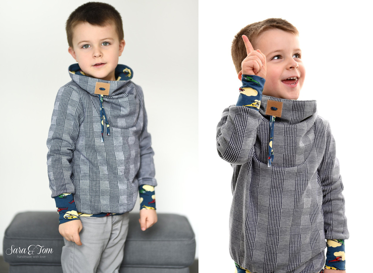 Mini-Käthe Schnittmuster Kinder Hoodie Pullover Gr.80-164