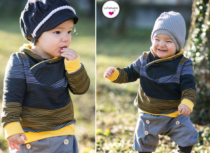 Mini-Käthe Schnittmuster Kinder Hoodie Pullover Gr.80-164