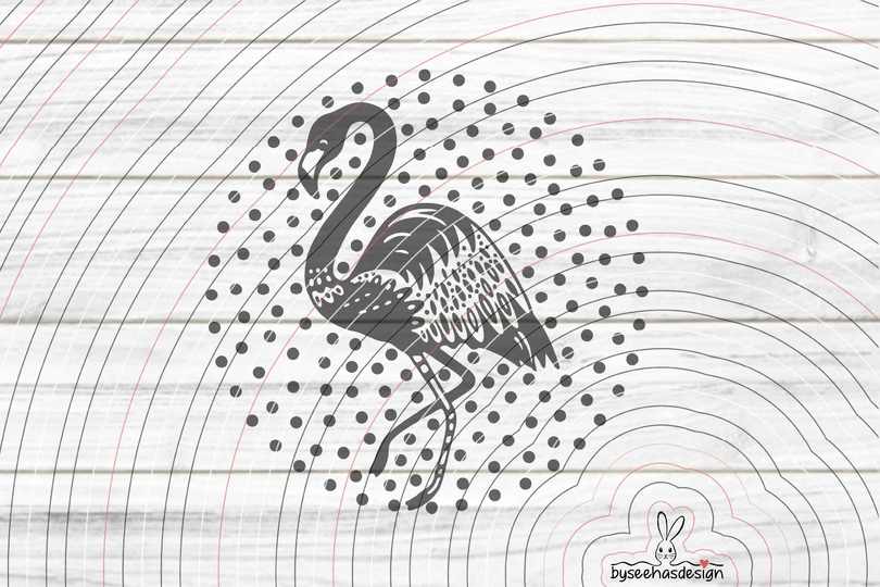 Flamingo Plotterdatei Strassdatei SVG DXF