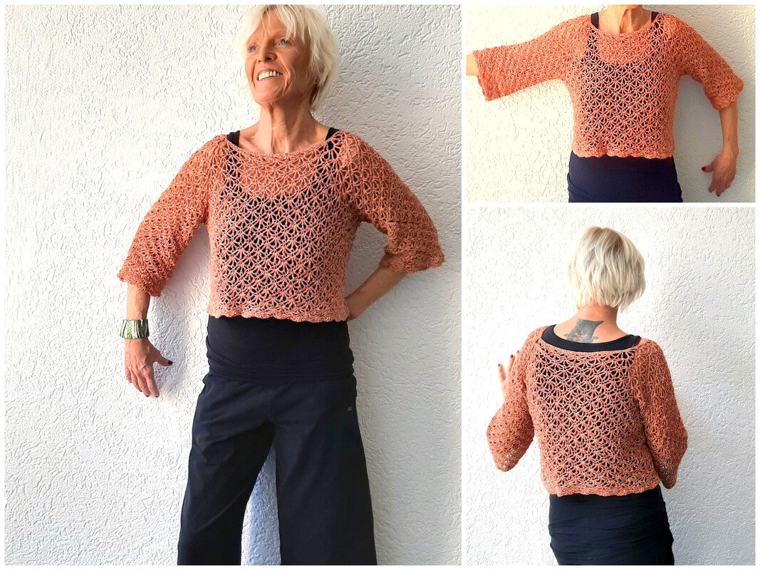 Häkelanleitung Pullover, RVO, für alle Größen + Längen - Bild 4