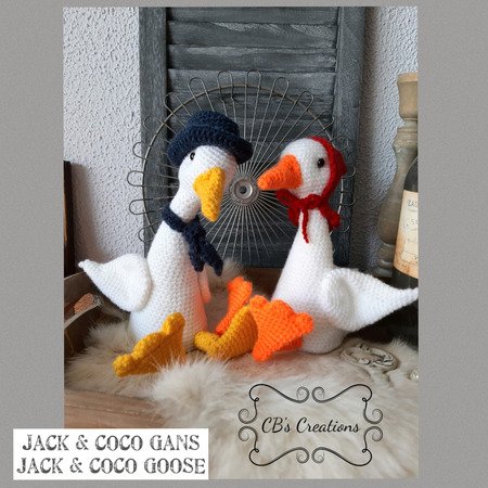 Jack and Coco Goose, incl. Jailbird, Amigurumi Crochet Pattern