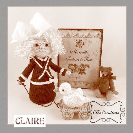 Claire, nostalgia by an old photo, Amigurumi Crochet Pattern