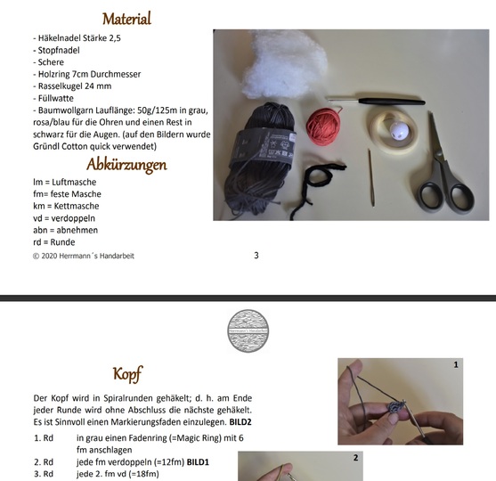 Anleitung: Rassel Elefant