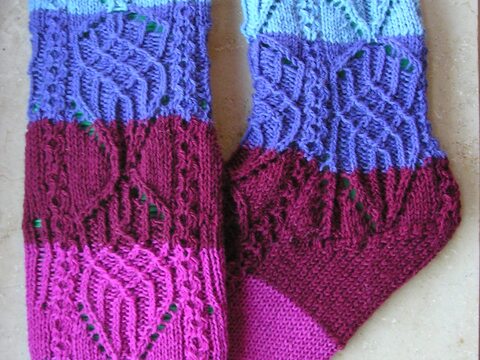 Strickanleitung Socken "Gitter"