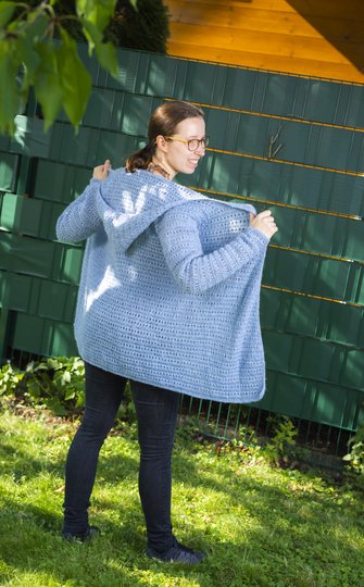 Anleitung: "voll schräge Jacke  mit Kapuze"