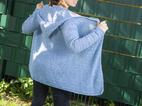 Anleitung: "voll schräge Jacke  mit Kapuze"