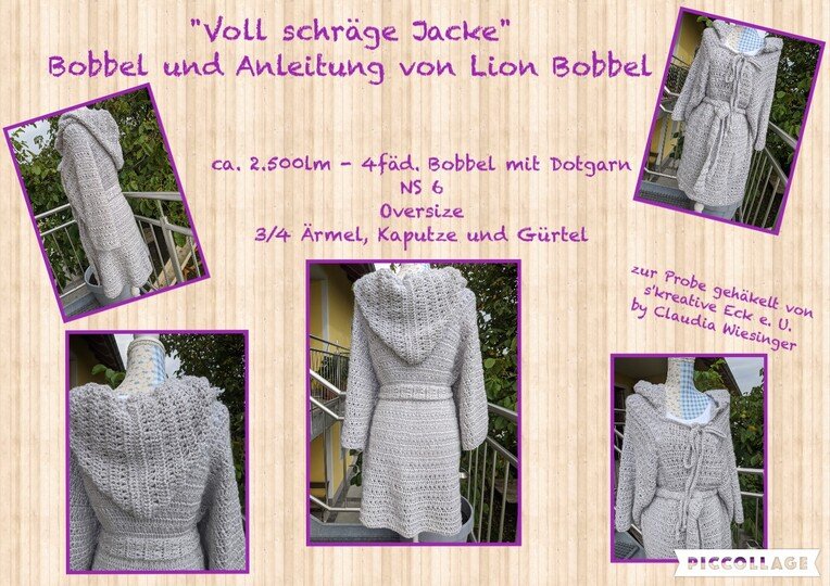 Anleitung: "voll schräge Jacke  mit Kapuze"