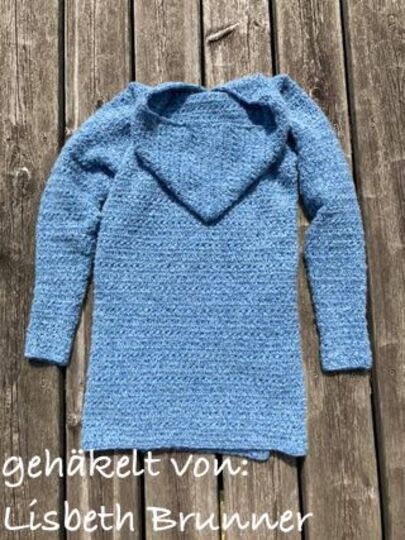 Anleitung: "voll schräge Jacke  mit Kapuze"