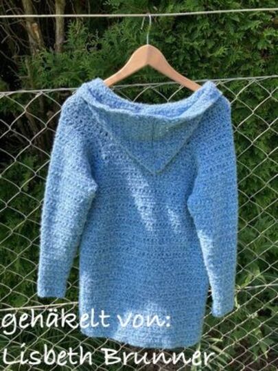 Anleitung: "voll schräge Jacke  mit Kapuze"