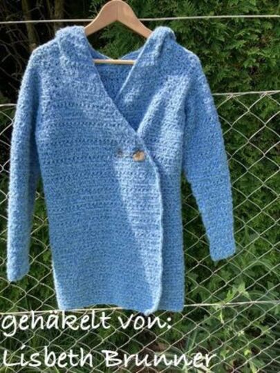 Anleitung: "voll schräge Jacke  mit Kapuze"