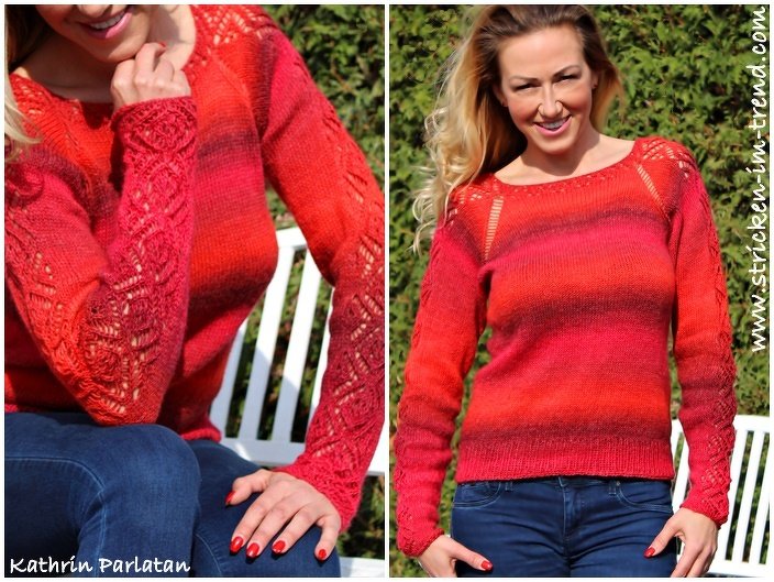 Strickanleitung für Raglanpulli | Pulli KNIT#RVO #1 - DIAMANT #1