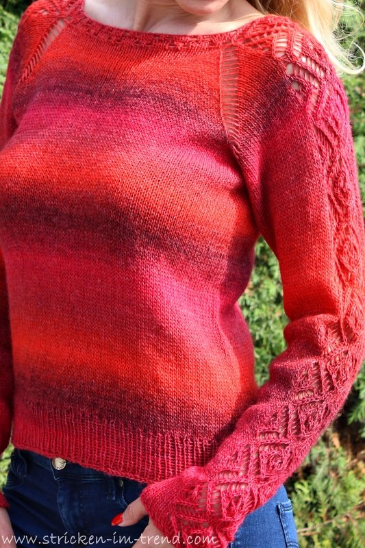 Strickanleitung für Raglanpulli | Pulli KNIT#RVO #1 - DIAMANT #1 - Bild 6