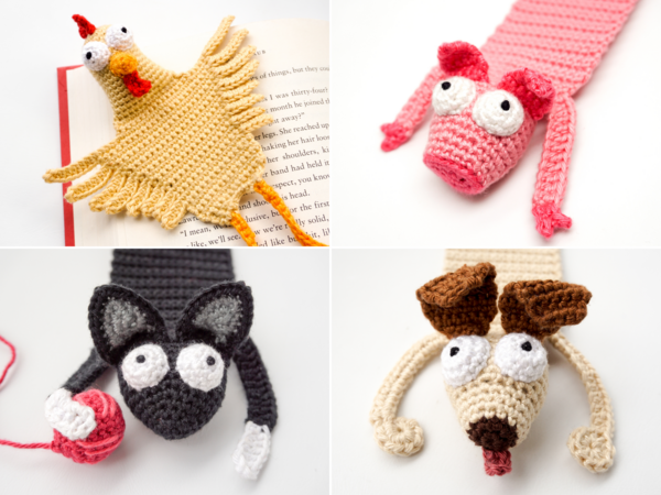 Farm Animals Bookmarks PDF Crochet Pattern Bundle