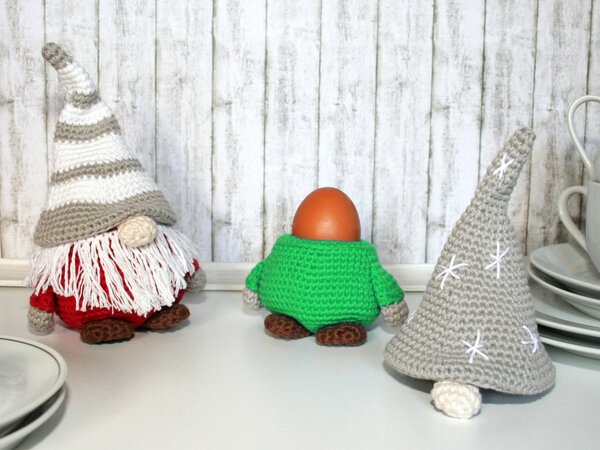 Gnome - Egg Cozy, Decoration - Crochet Pattern