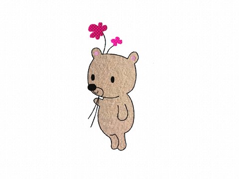 Stickdatei Bär Applikation 2 Größen, 10x10 und 13x18