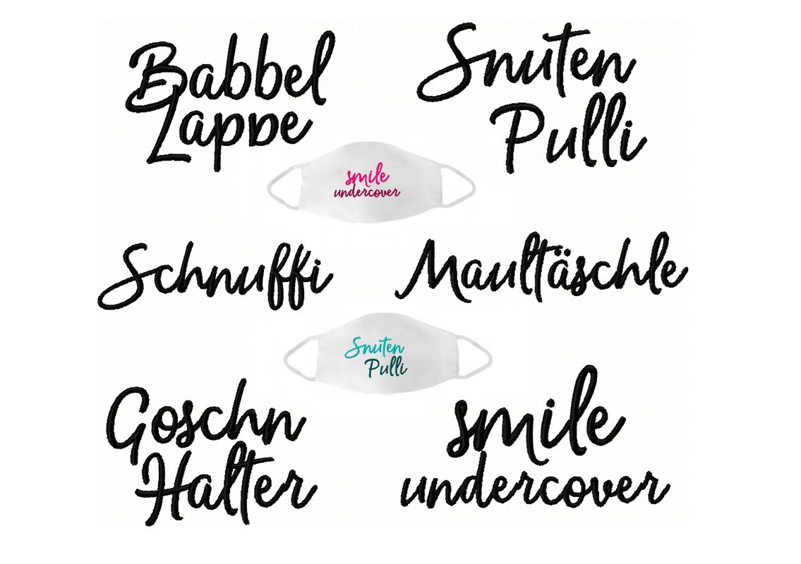 Stickdatei Sprüche, Spruch, Schriften