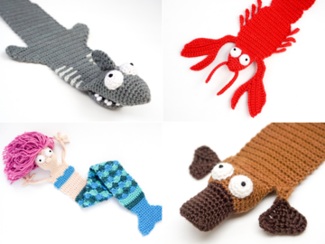 Aquatic Animal Bookmarks PDF Crochet Pattern Bundle