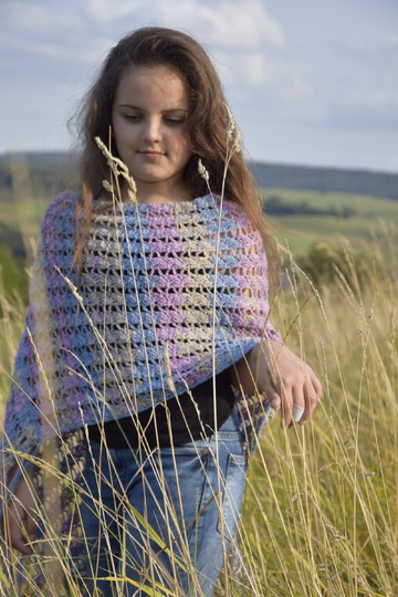 + TIMEA + Easy Poncho für alle Größen häkeln, viele Tragevarianten