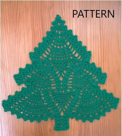 Pattern Holiday Tree Table Mat - PH-601