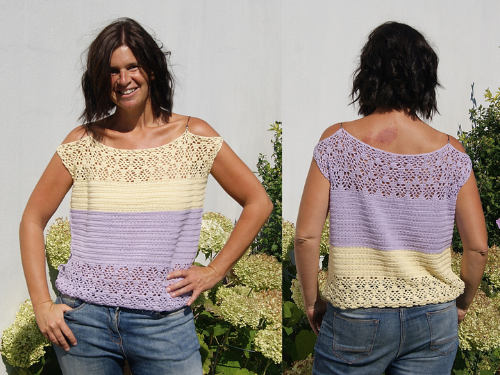 Häkelshirt SUMMERDAYS (Gr. S/M, L/XL, leicht an alle Größen anzupassen)