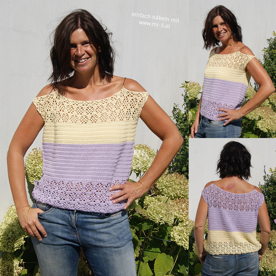 Häkelshirt SUMMERDAYS (Gr. S/M, L/XL, leicht an alle Größen anzupassen)