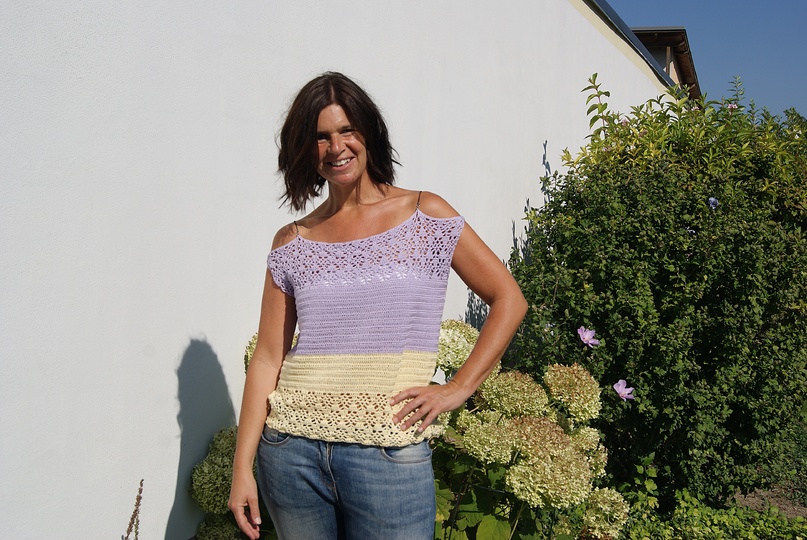 Häkelshirt SUMMERDAYS (Gr. S/M, L/XL, leicht an alle Größen anzupassen)