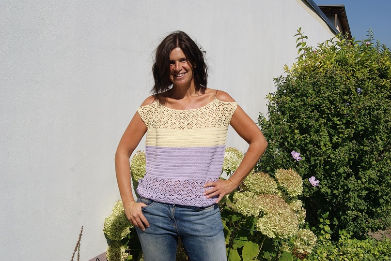 Häkelshirt SUMMERDAYS (Gr. S/M, L/XL, leicht an alle Größen anzupassen)