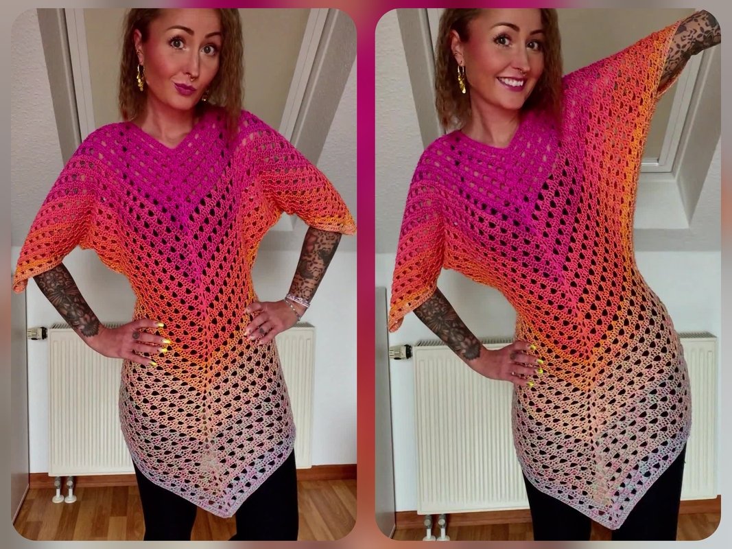 Kleid Tunika Camilla häkeln Oberteil Häkelshirt