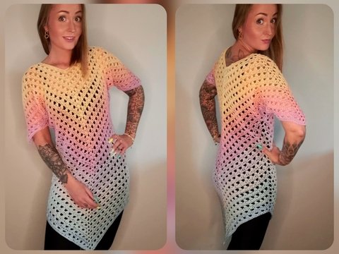 Kleid Tunika Camilla häkeln Oberteil Häkelshirt