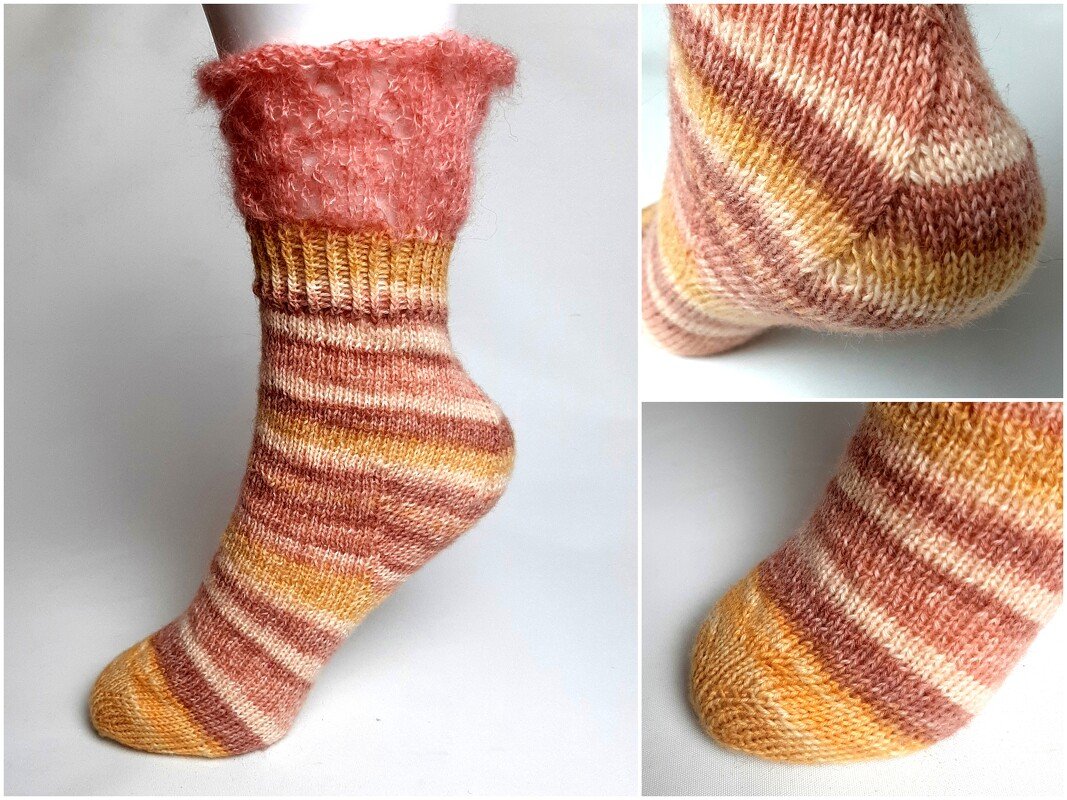 Strickanleitung Quicky Socke Federleicht mit der Knospenspitze! Gr 32 - 45 - Bild 3